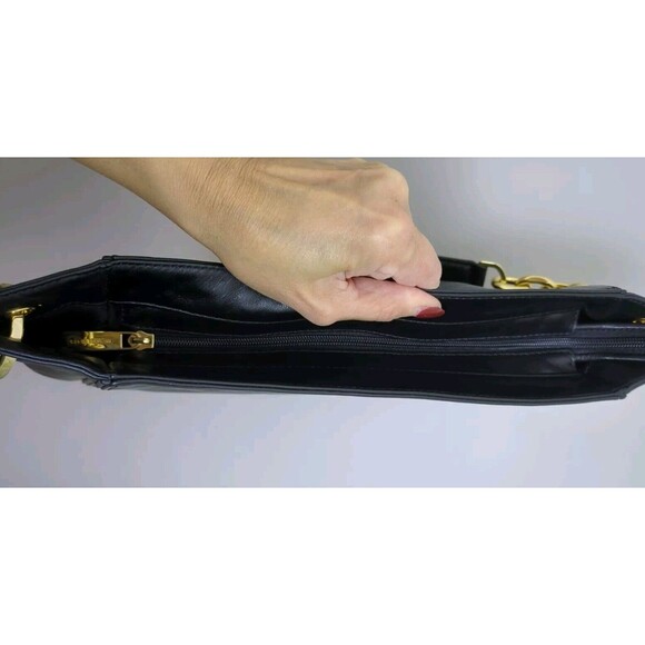 Michael Kors Stanthorpe Large Black Leather Shoulder Bag Gold Chain Strap NWT - Picture 16 of 16